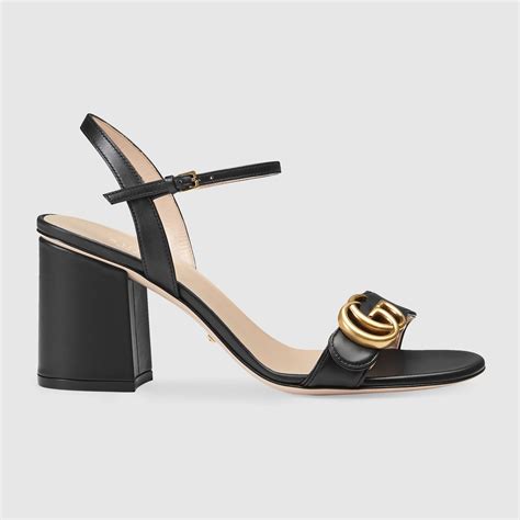 black.gucci sandals|Gucci black high heel sandals.